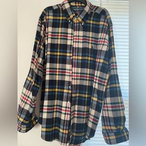 Men’s Long Sleeve Polo Ralph Lauren Flannel size XXL